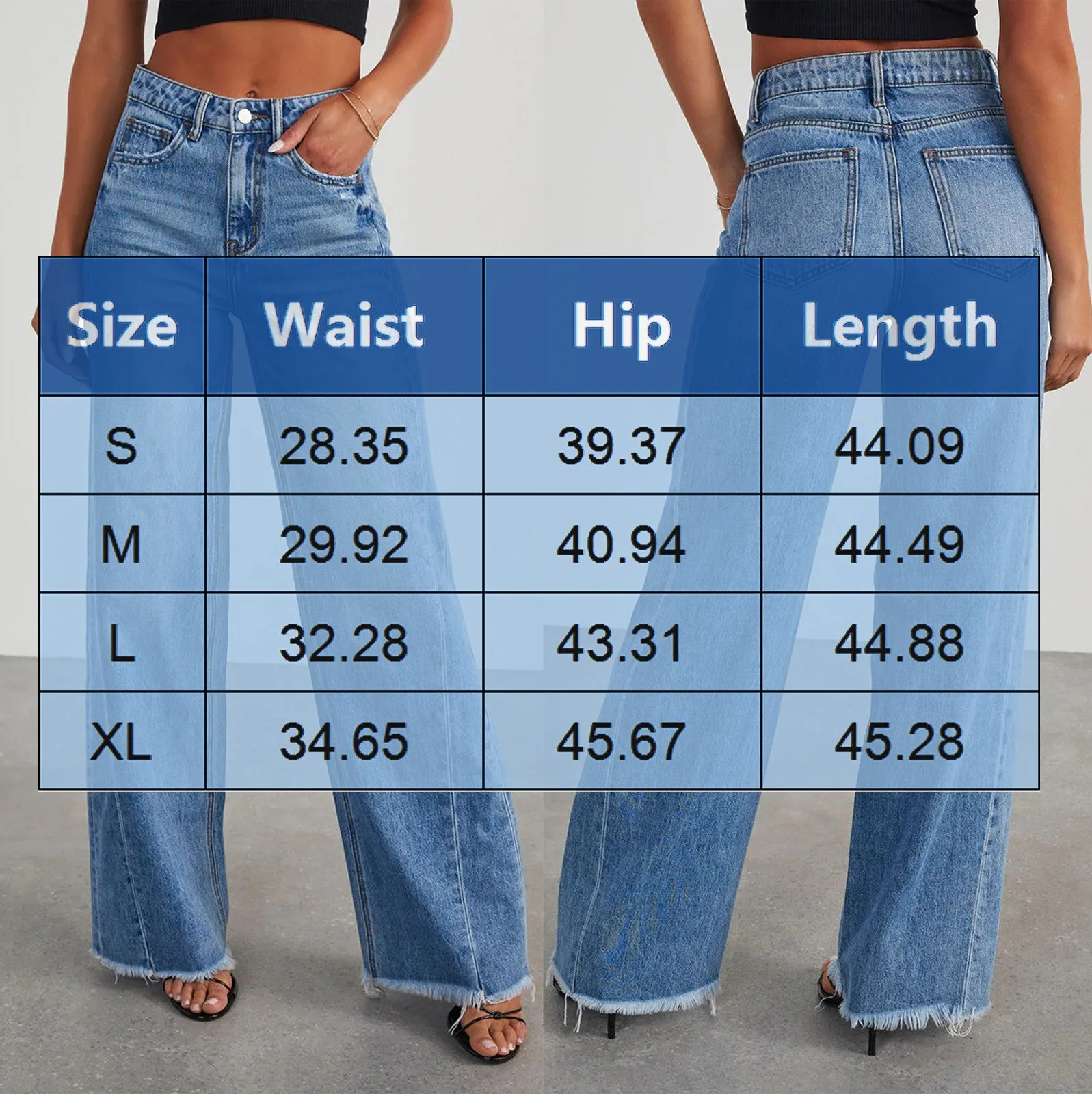 Women Denim Jeans Wide Leg Pants High Waist Fashion New Loose  Trousers Spring Autumn Tide Straight Pants Pantalones De Mujer