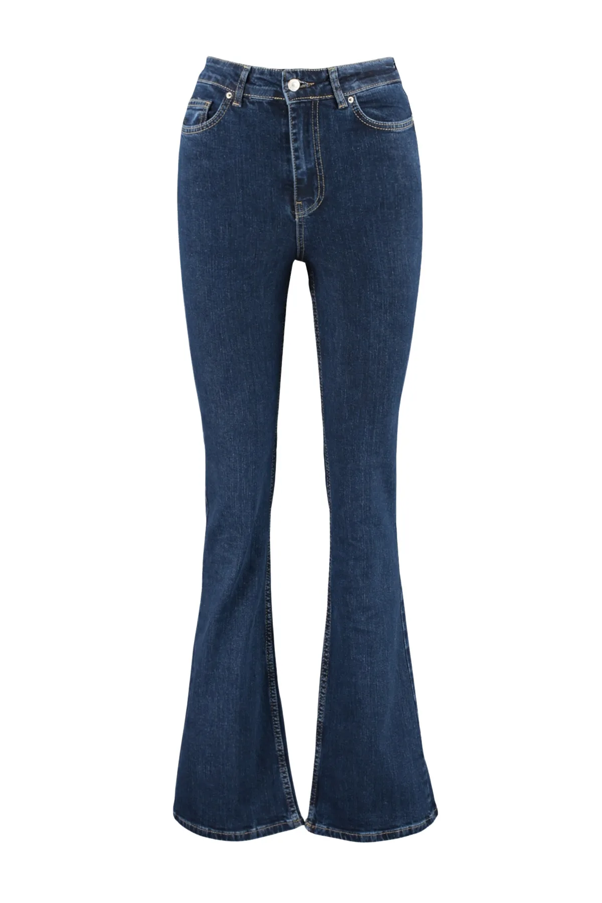 Women's Plain Flare High Waist Denim Jeans