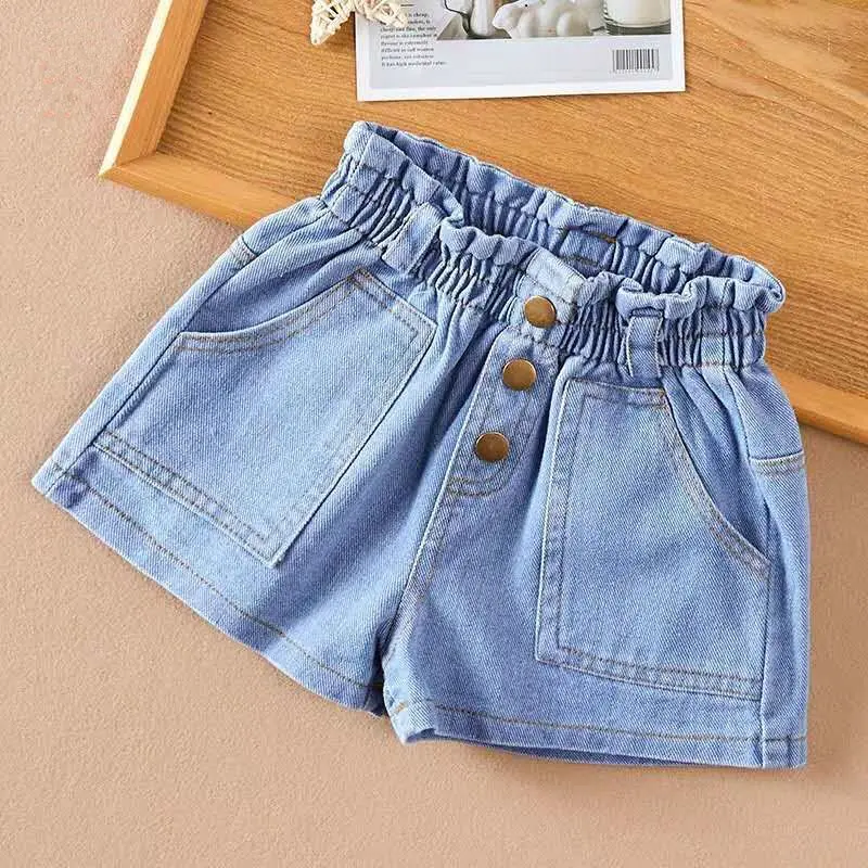 Girls Shorts Kids Denim Casual Jeans Cute Clothing Shorts Pants Children Short Trousers Kids Infant Bottoms