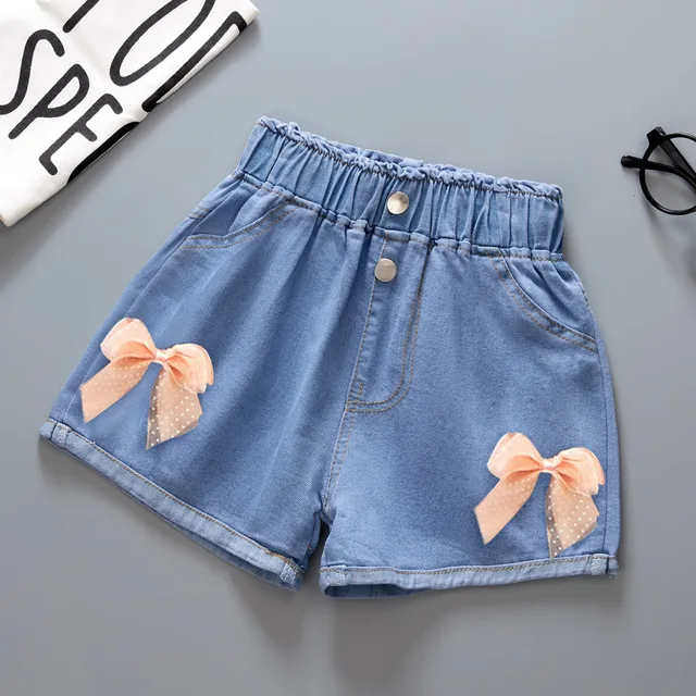 Girls Shorts Kids Denim Casual Jeans Cute Clothing Shorts Pants Children Short Trousers Kids Infant Bottoms