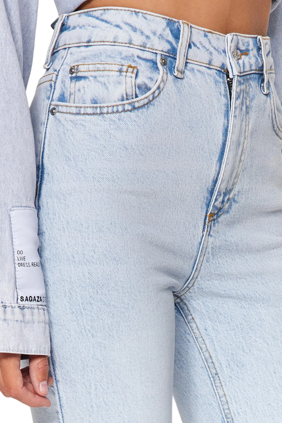 Women's Plain Flare High Waist Denim Jeans