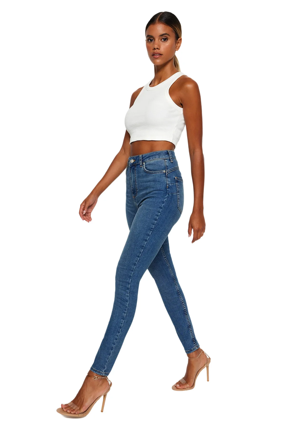 Women's Straight Skinny High Waist Denim Jeans