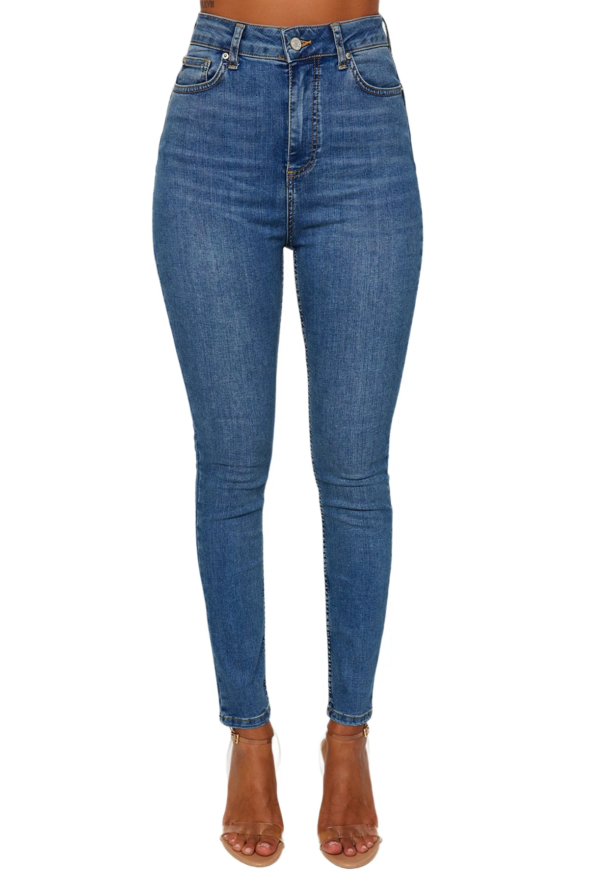 Women's Straight Skinny High Waist Denim Jeans