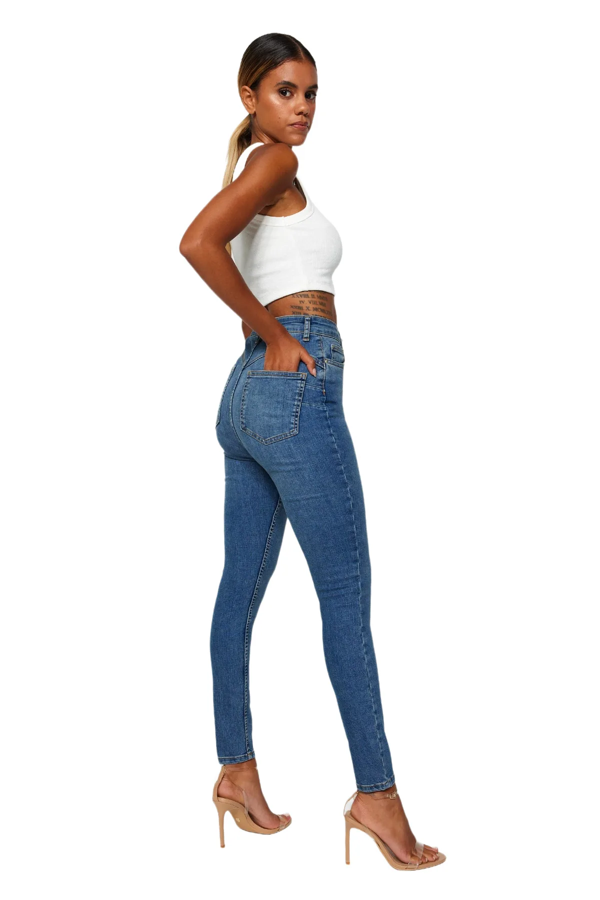 Women's Straight Skinny High Waist Denim Jeans