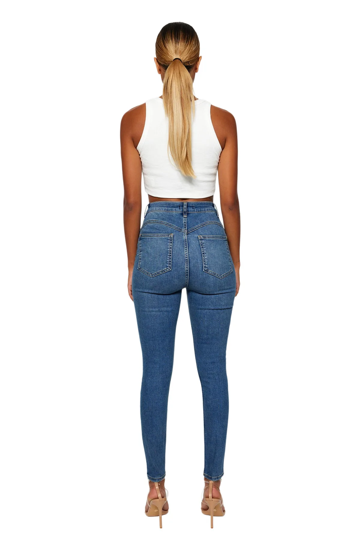 Women's Straight Skinny High Waist Denim Jeans