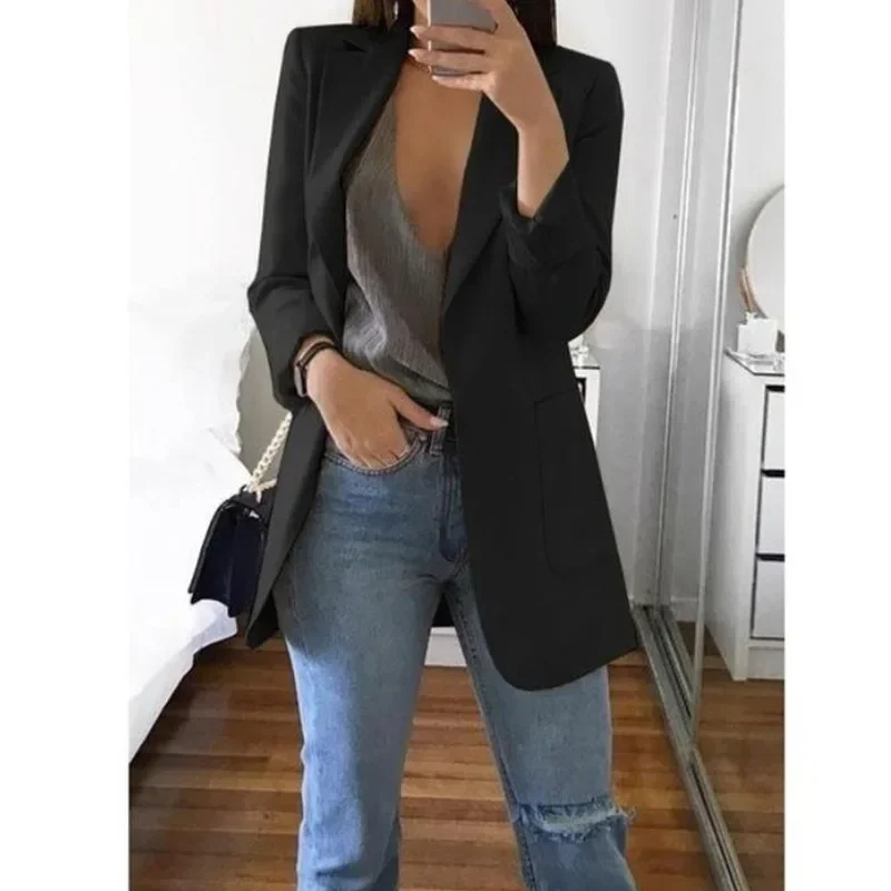 Long Sleeve Slim Suit Button Lady Basic Jackets Small Suit Jacket Candy Color Fashion Spring Women Blazers Jackets