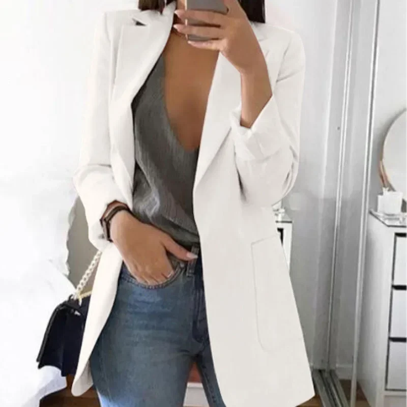 Long Sleeve Slim Suit Button Lady Basic Jackets Small Suit Jacket Candy Color Fashion Spring Women Blazers Jackets