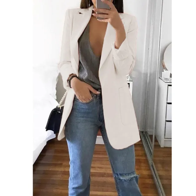 Women Blazer Jackets Fashion Clothes Elegant Stylish Blazer Office Wear Casual Blazer Tops