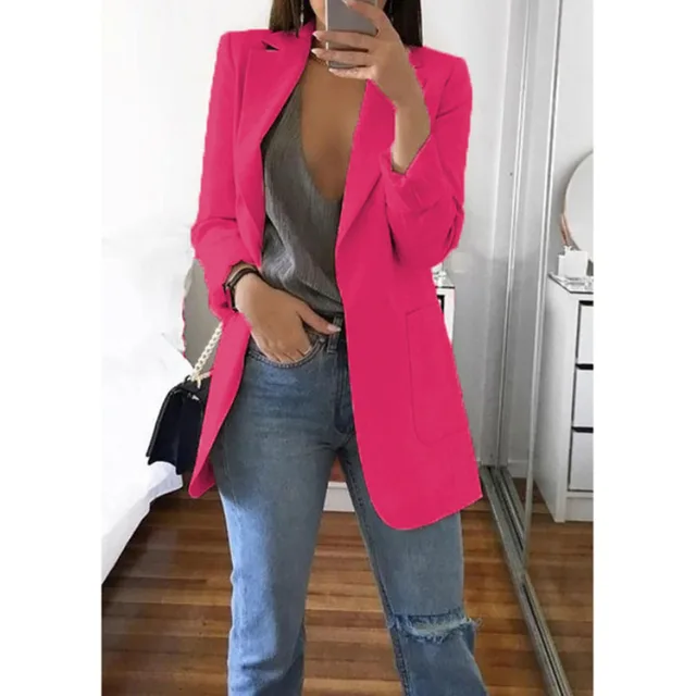 Women Blazer Jackets Fashion Clothes Elegant Stylish Blazer Office Wear Casual Blazer Tops
