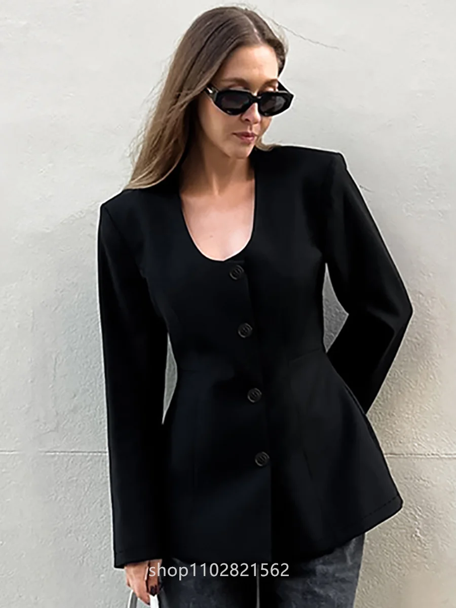 Women Solid Suit Blazer Wear Long Sleeve Formal Jacket Fashion Casual Top Coat Blazer