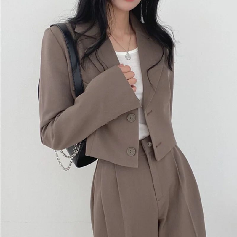 Suit Set Spring and Autumn Online Popular Casual British Style Small Suit Pants Women's Short Korean Edition Fashion