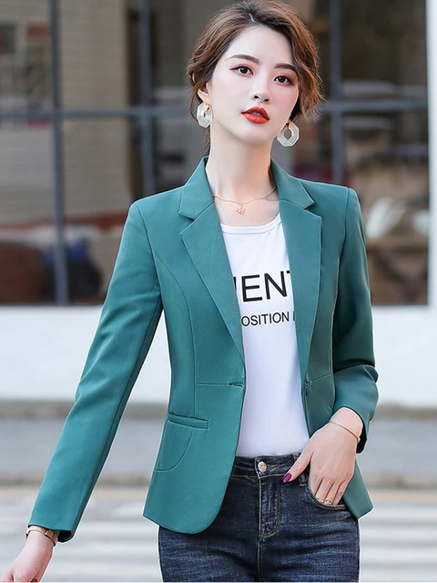 Women New Fashion Blazer Clothing Slim Basic Solid Jacket Coat Outerwear Tops