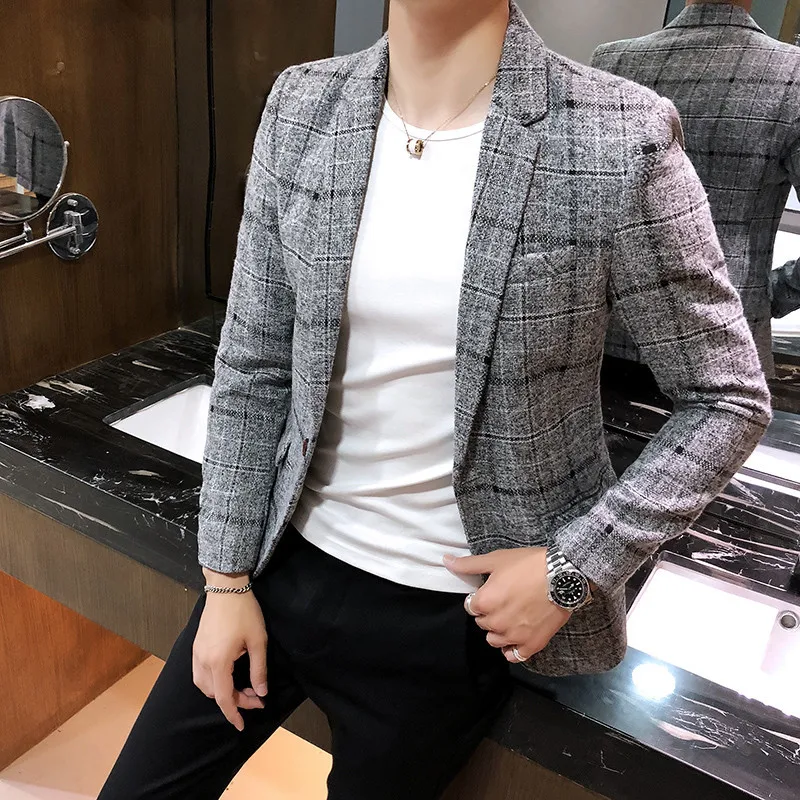 Men's Blazer Fashion Clothing Gradient Color Casual Slim Fit Suit