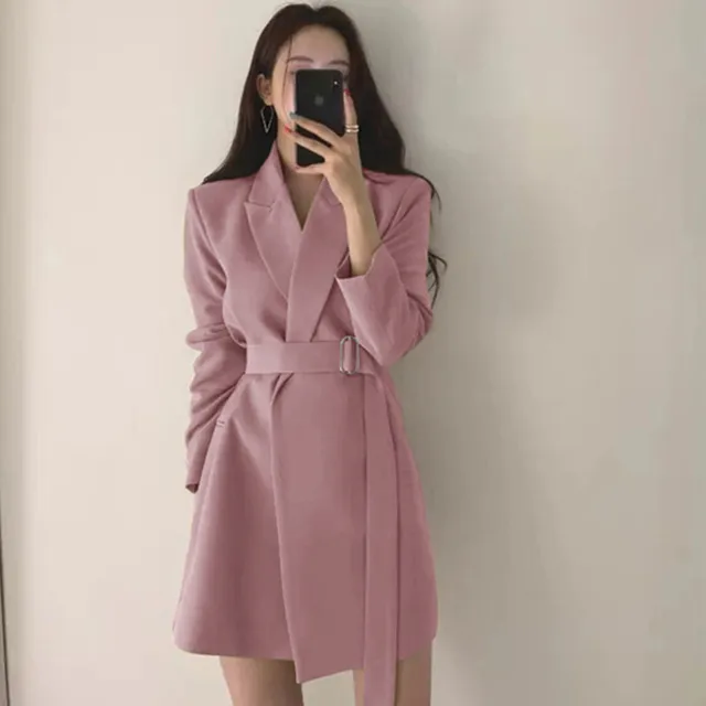 Women Blazer Clothes Version Loose Suit Brown Casual Blazer Jacket