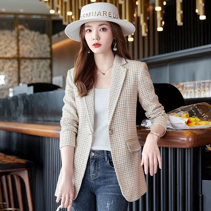 Women Formal Blazers Long Sleeve OL Work Wear Jackets Coat Outwear Tops