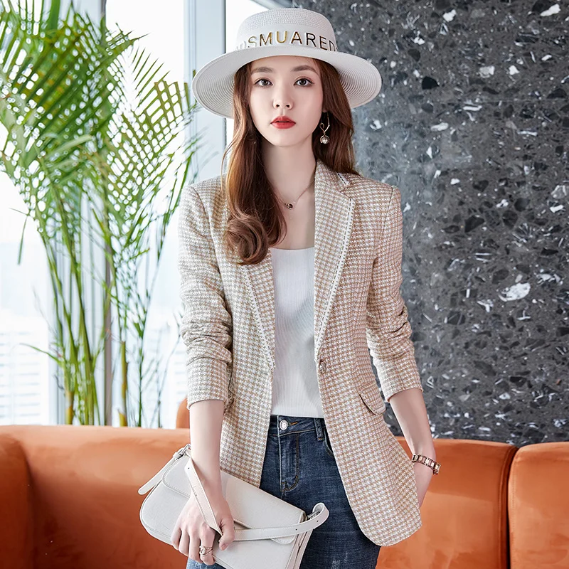 Women Formal Blazers Long Sleeve OL Work Wear Jackets Coat Outwear Tops