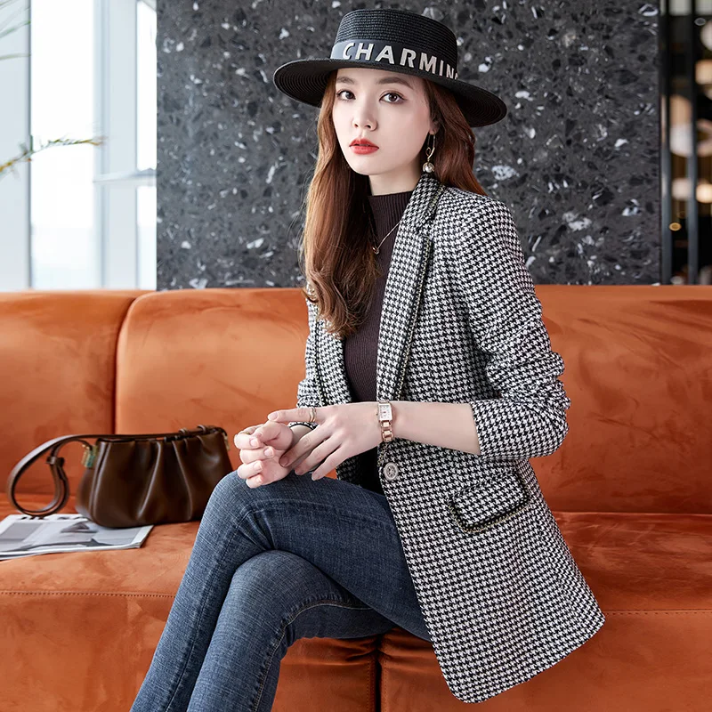 Women Formal Blazers Long Sleeve OL Work Wear Jackets Coat Outwear Tops