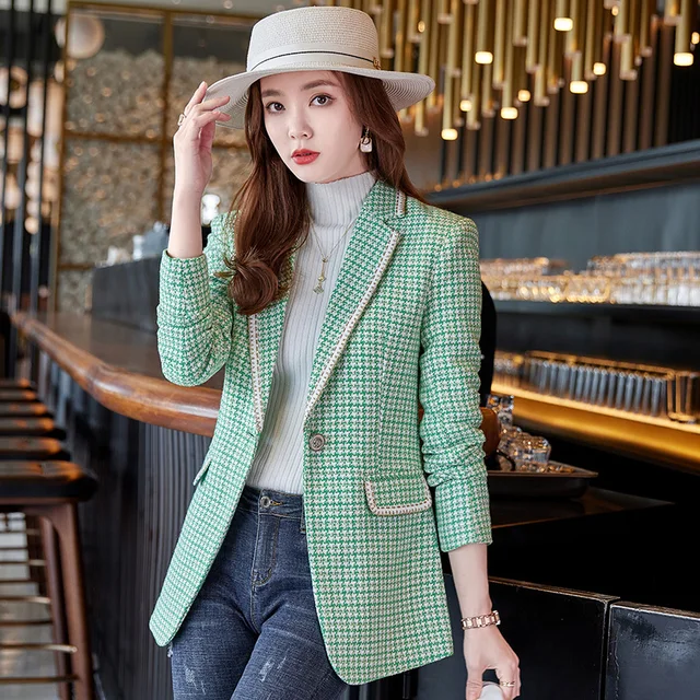 Women Formal Blazers Long Sleeve OL Work Wear Jackets Coat Outwear Tops