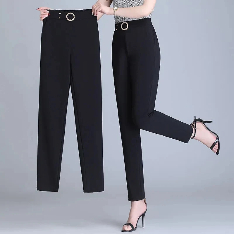 Women's High Waist Office Pencil Ankle-length Pants Harem Big Size 4xl Sweatpants