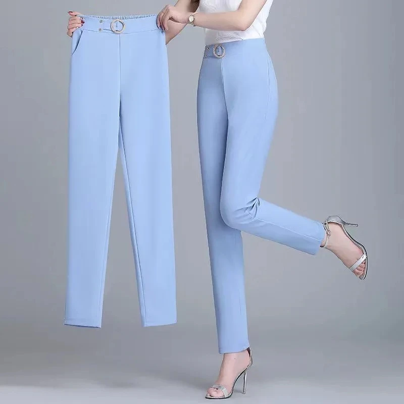 Women's High Waist Office Pencil Ankle-length Pants Harem Big Size 4xl Sweatpants