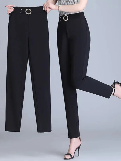 Women's High Waist Office Pencil Ankle-length Pants Harem Big Size 4xl Sweatpants