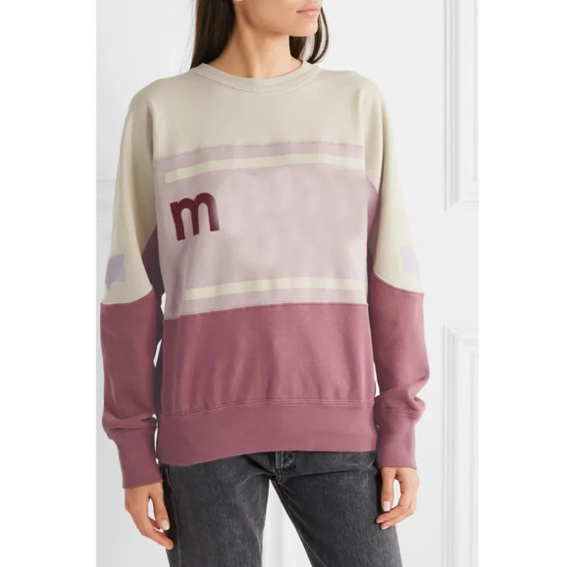 Women Sweatshirt Pullover O-Neck Long Sleeve Letter Printing Thicken Plush Casual Loose Couple Tops