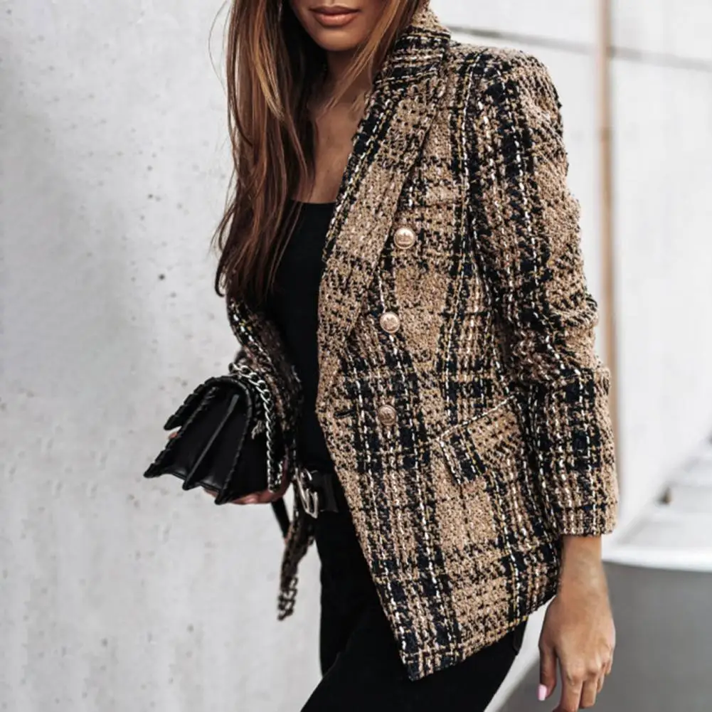 Lady Blazer Durable Super-soft Autumn Blazer Elegant Women Jacket  Modern Design Winter Lady Coat for Dating
