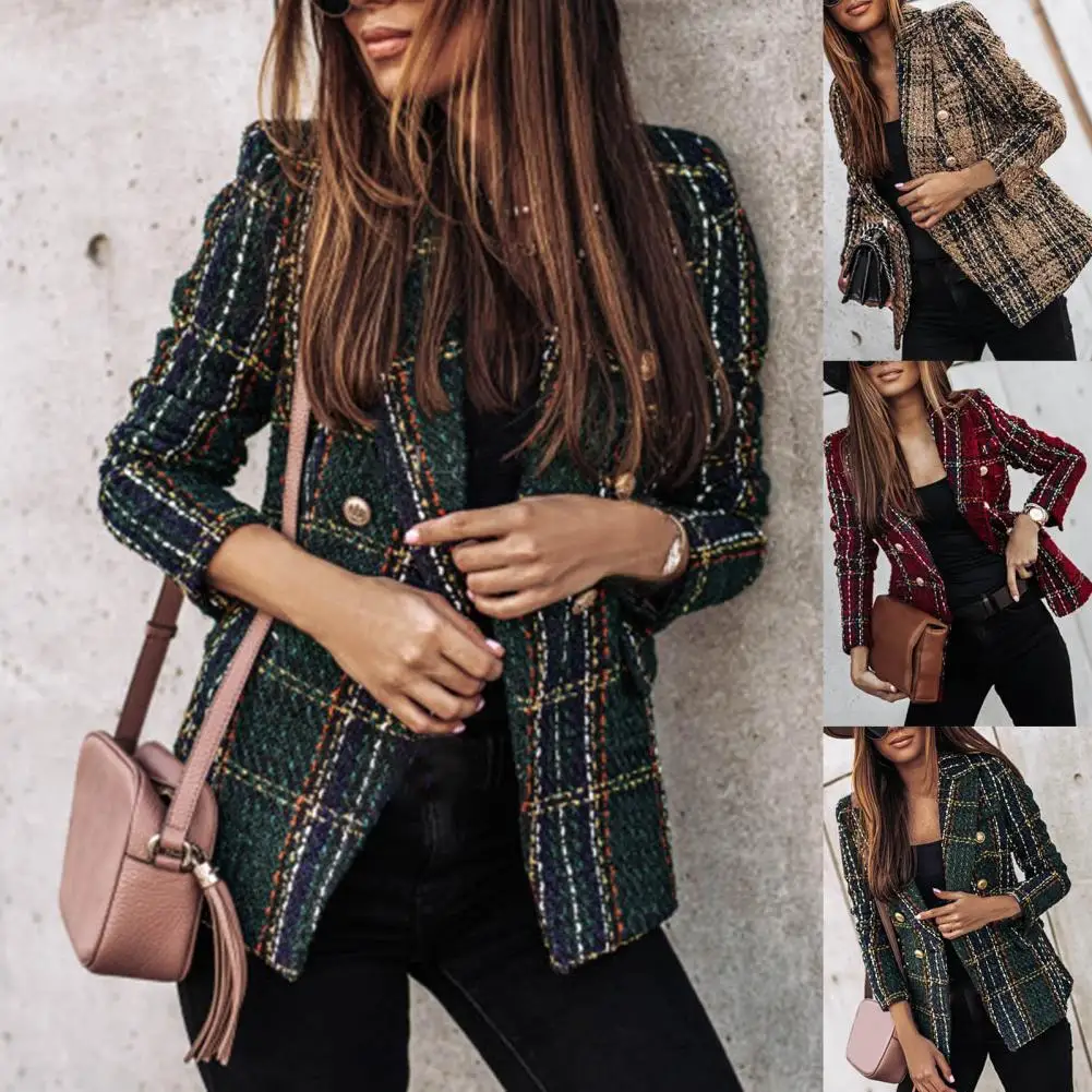 Lady Blazer Durable Super-soft Autumn Blazer Elegant Women Jacket  Modern Design Winter Lady Coat for Dating