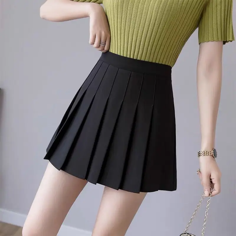 Women's Clothes High Waist Harajuku Korean Style Mini Pleated Skirt
