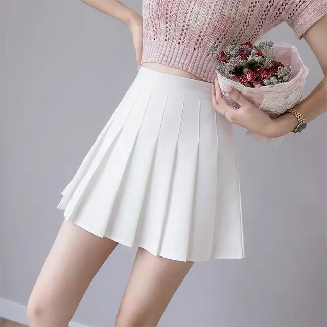 Women's Clothes High Waist Harajuku Korean Style Mini Pleated Skirt
