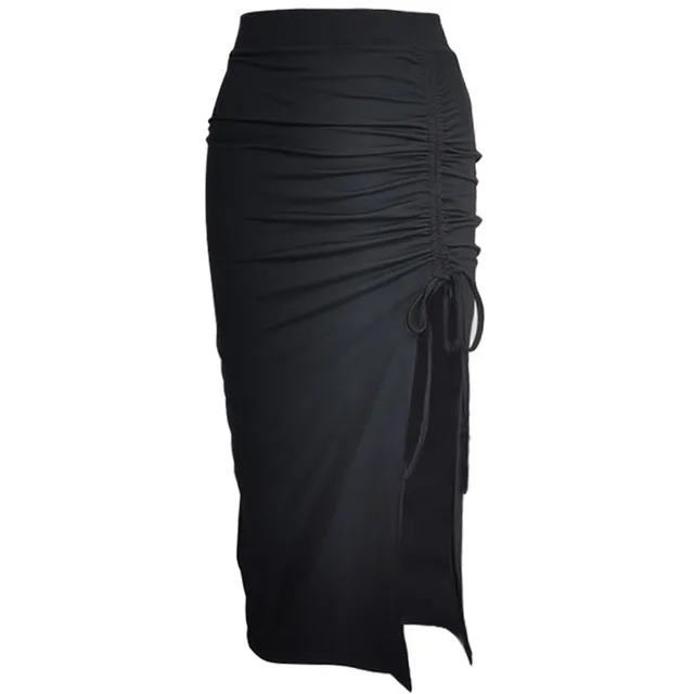 Amazon Europe and the United States women's skirts wind of new fund of 2023 autumn winters is pure color, thin bust skirt of tal