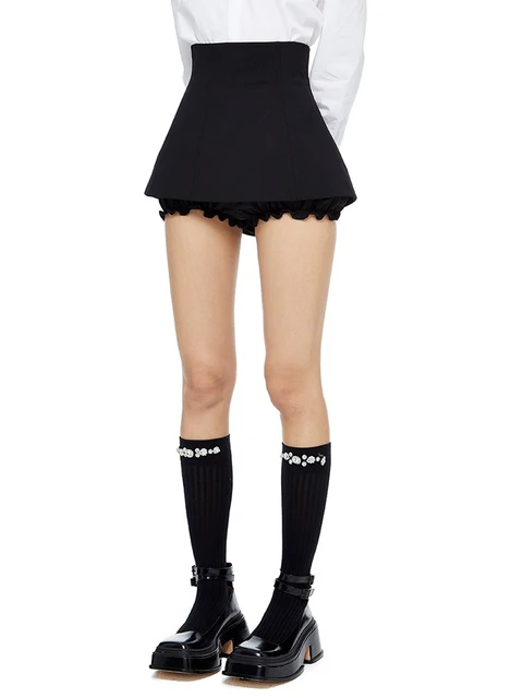 Women Solid Color Sexy Skirts Bottoming Design Harajuku Mini Skirts A-line Vintage Streetwear