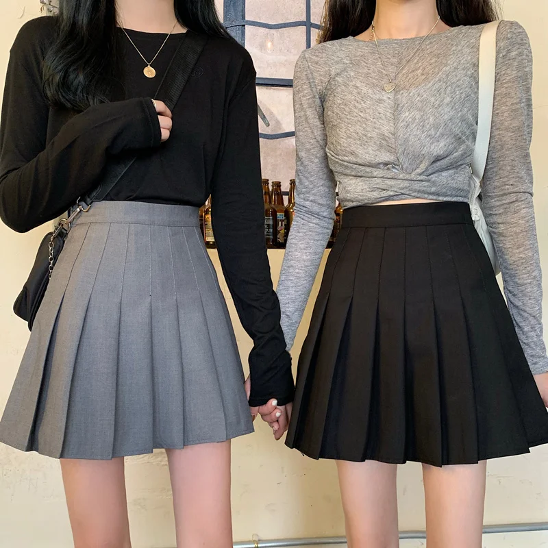Women High Waist Short Pleated Skirt Micro Mini Skirts