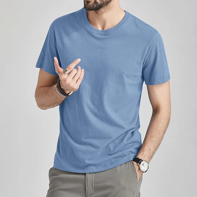 Men Women Tee Shirt Plain Solid Cotton Short Top