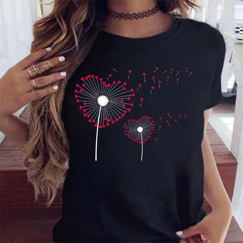 Women Graphic Print T Shirt Short Sleeve Clothes Tees Tops