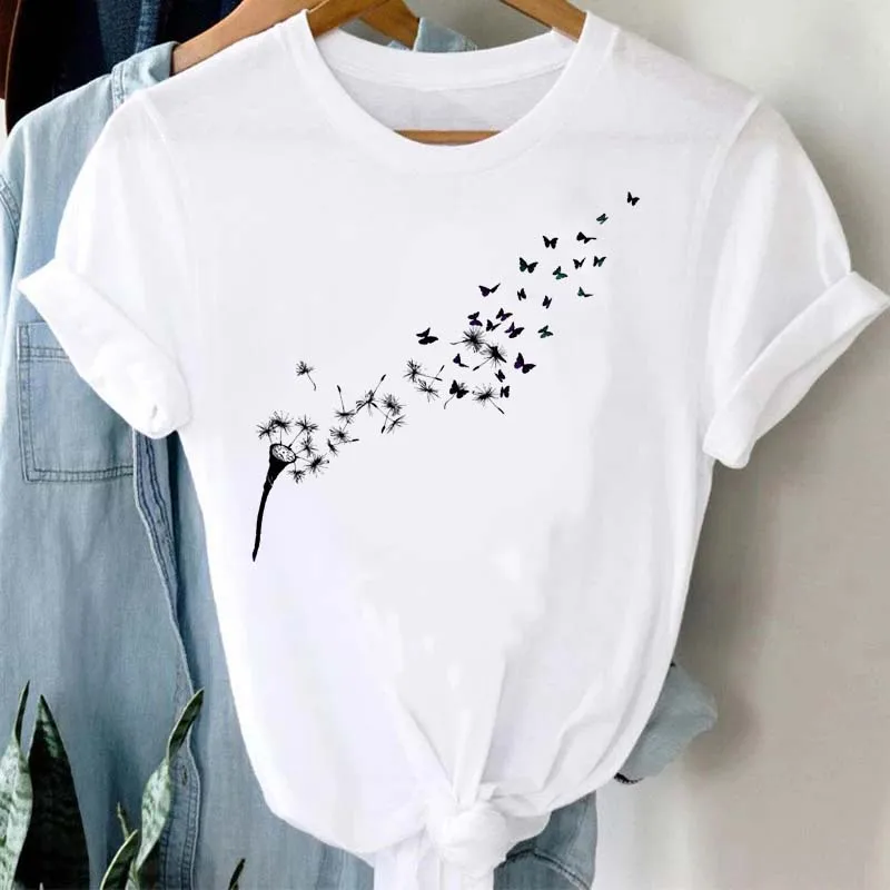 Women Graphic Print T Shirt Short Sleeve Clothes Tees Tops