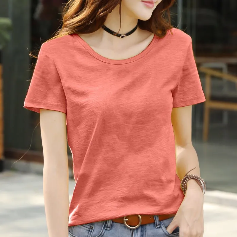 Women’s T-Shirt Pure Cotton Loose Breathable Casual Tops Tee shirt