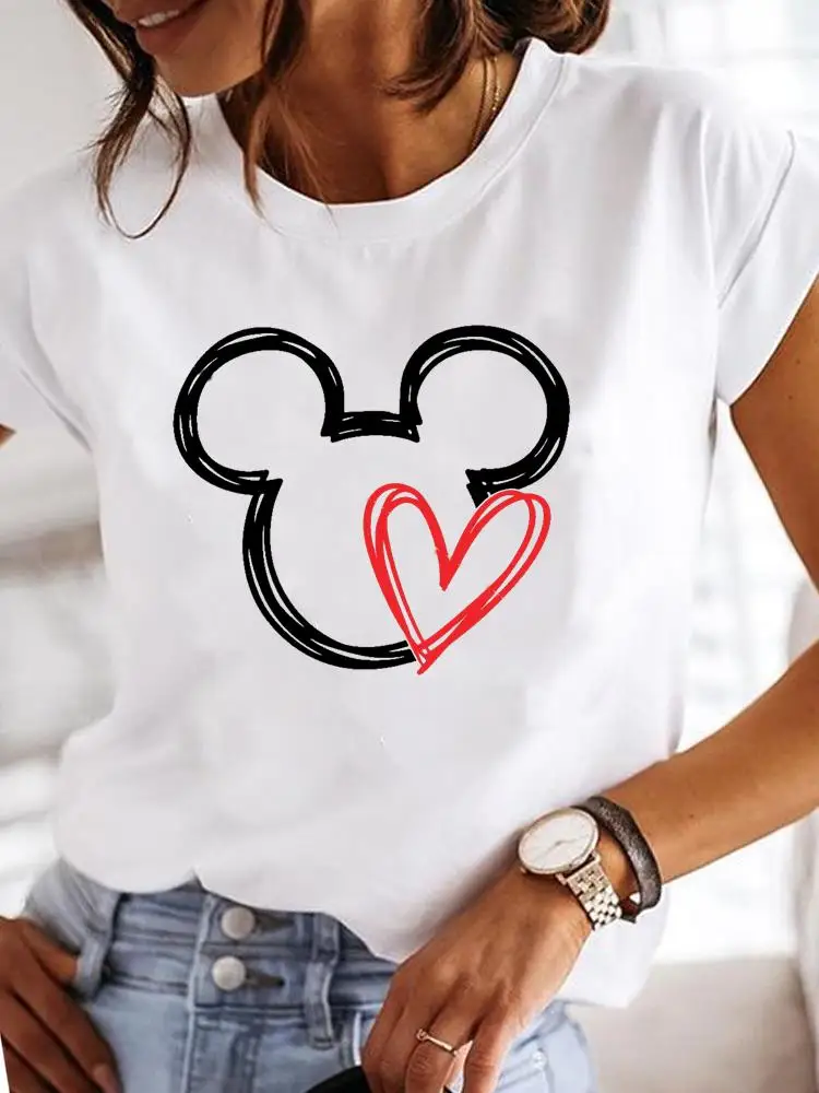 Women Casual Graphic T-shirts Top Sweet 90s Cute Clothing Tee Printed Fashion Clothes