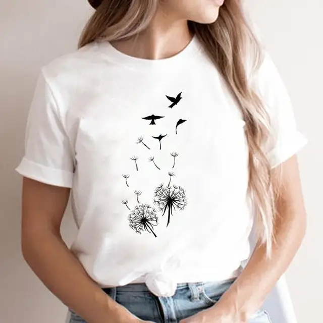 Women Tee Graphic Top Clothes Short Sleeve Fashion T-shirt