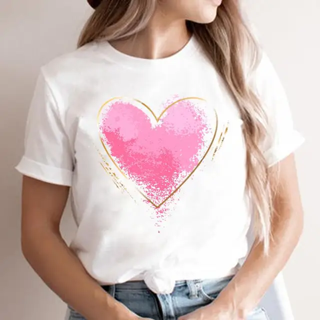 Women Tee Graphic Top Clothes Short Sleeve Fashion T-shirt