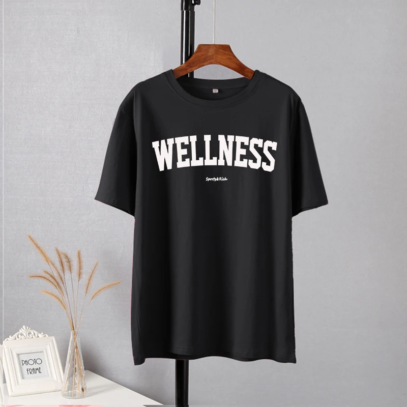 Women Simple High Street T Shirts Casual Soft O-neck Short Sleeve Tees Loose Cotton Basic Tops