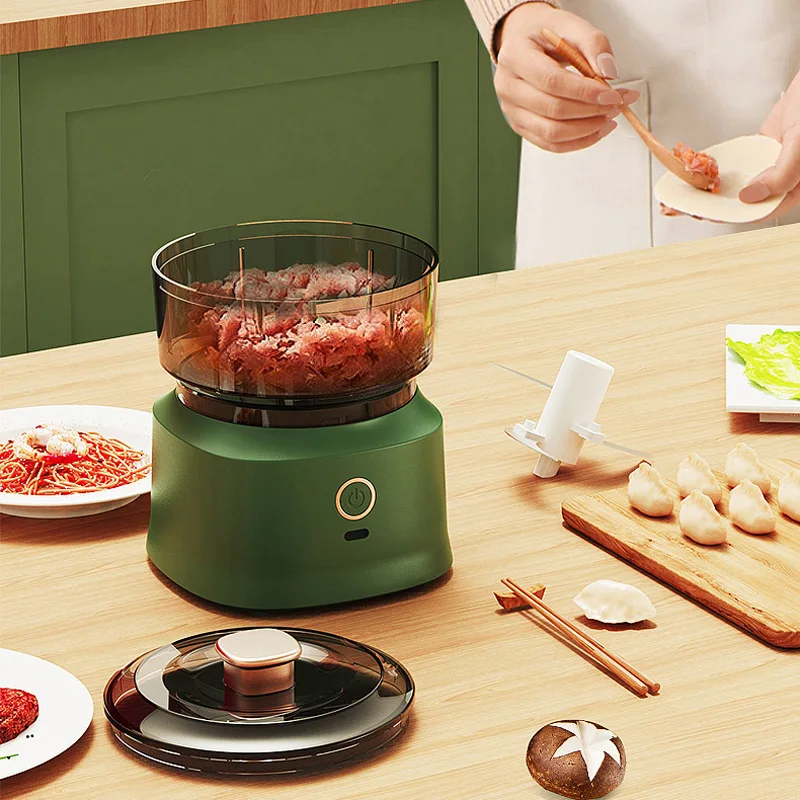 Electric Food Grinder Garlic Crusher Meat Grinder Small Kitchen Appliances Vegetable Crusher Rechargeable Food Processor