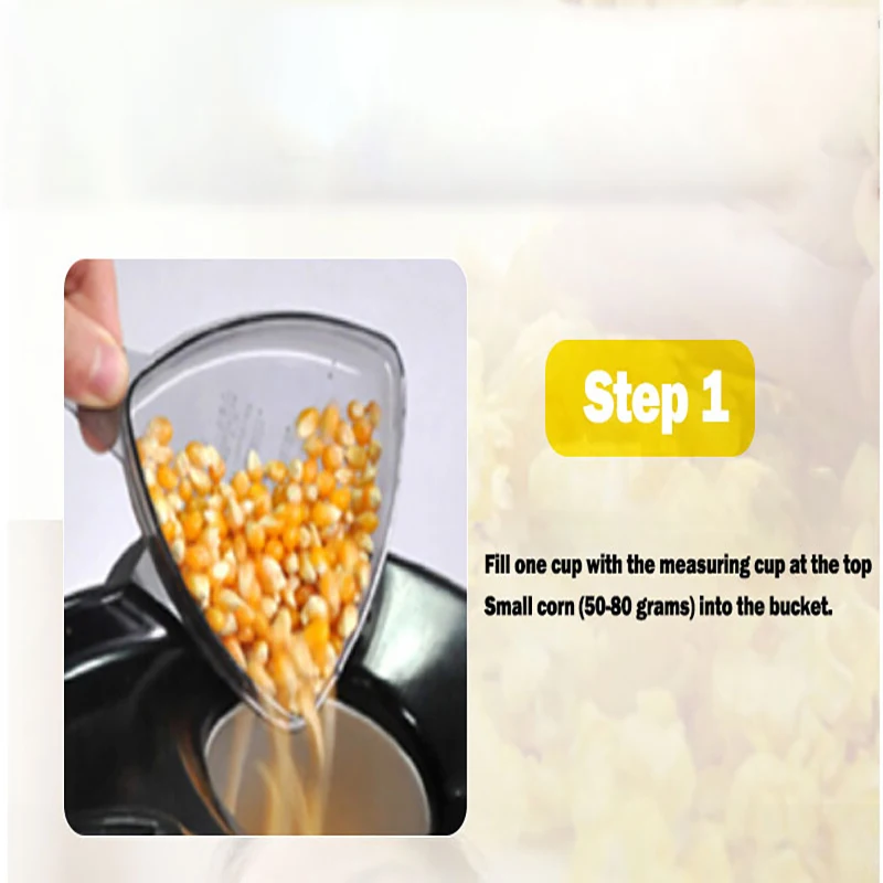 Mini Popcorn Maker Machine Electric Household Appliance Machine Fully Automatic For Home Kitchen