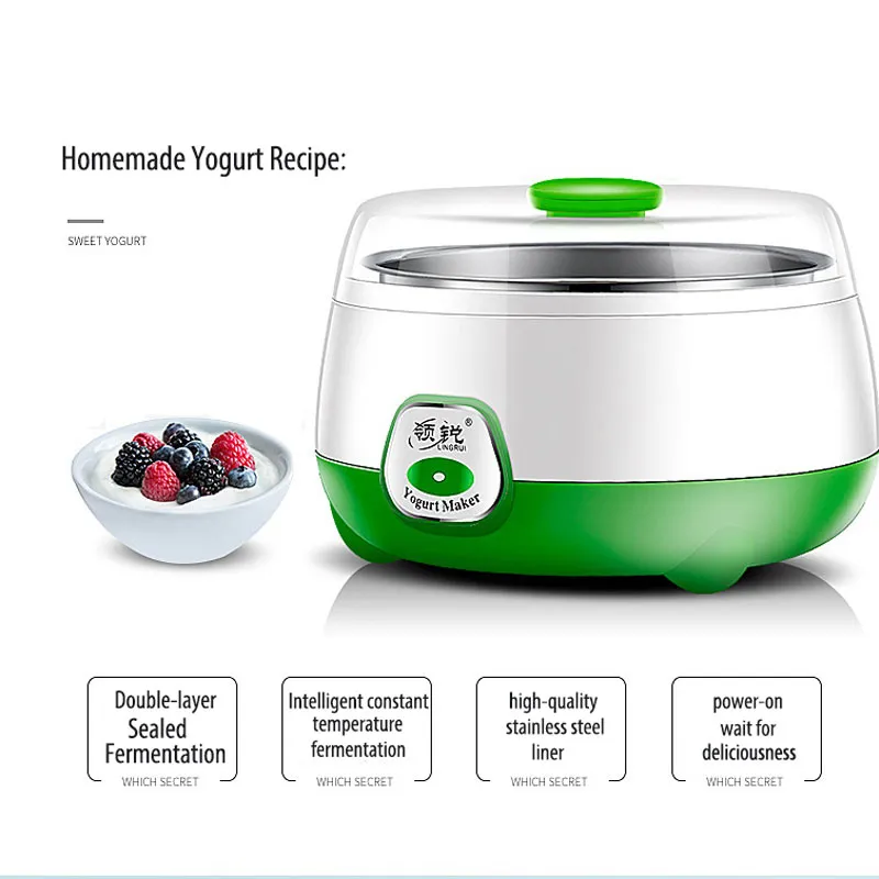 Mini Maker Automatic Yogurt Machine Household DIY Tools Kitchen Appliances Stainless Steel Tank Appliances