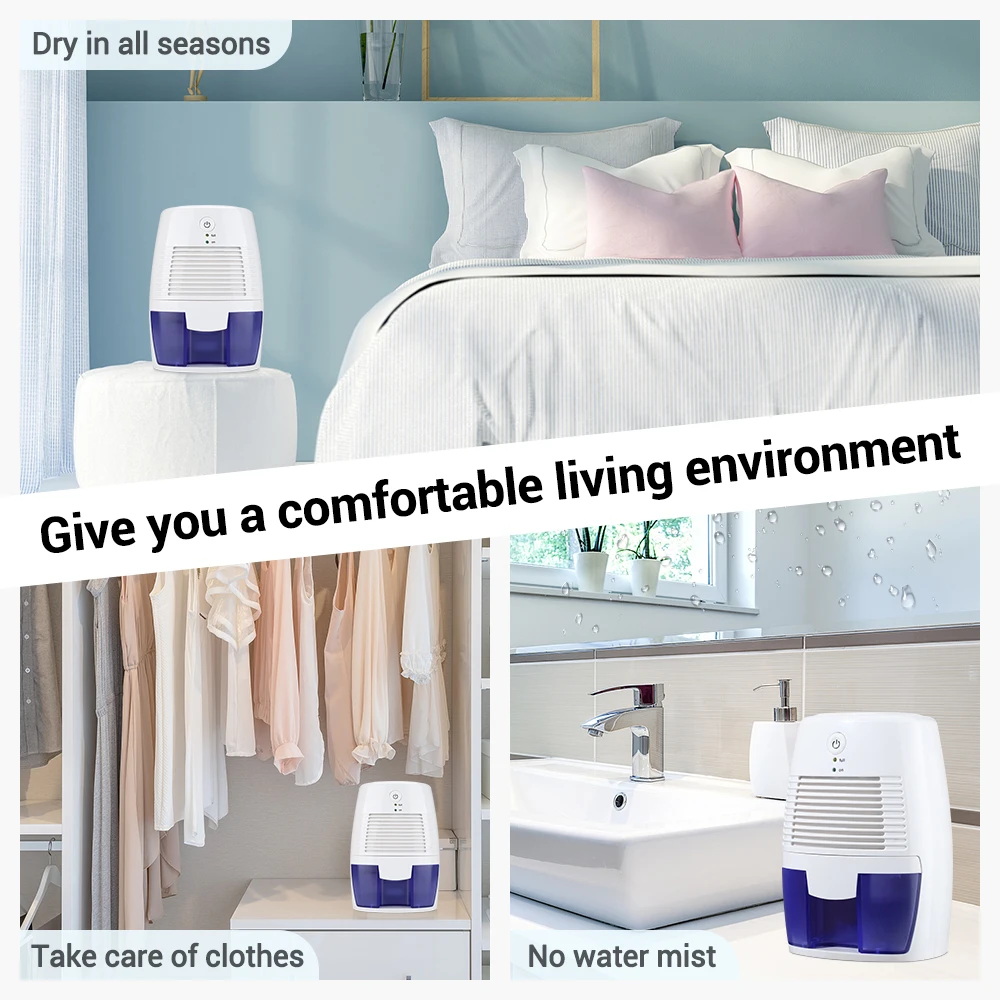 Mini Silent Dehumidifier Cycle Bedroom Dryer Dehumidifier Closet Shoe Cabinet Dehumidifier Indoor Small Household Appliances