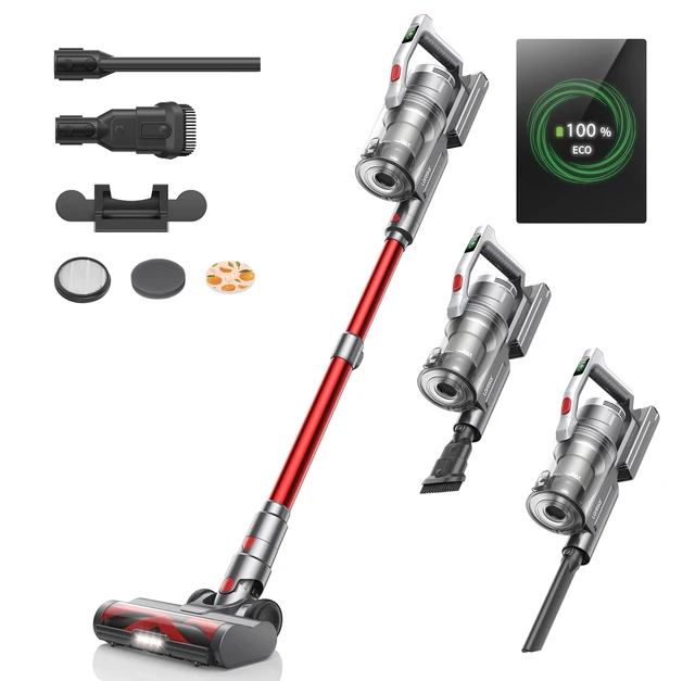 38000PA Cordless Vacuum Cleaner Handheld Smart Home Appliance 55 mins Runtime Removable Battery 500W Wireless