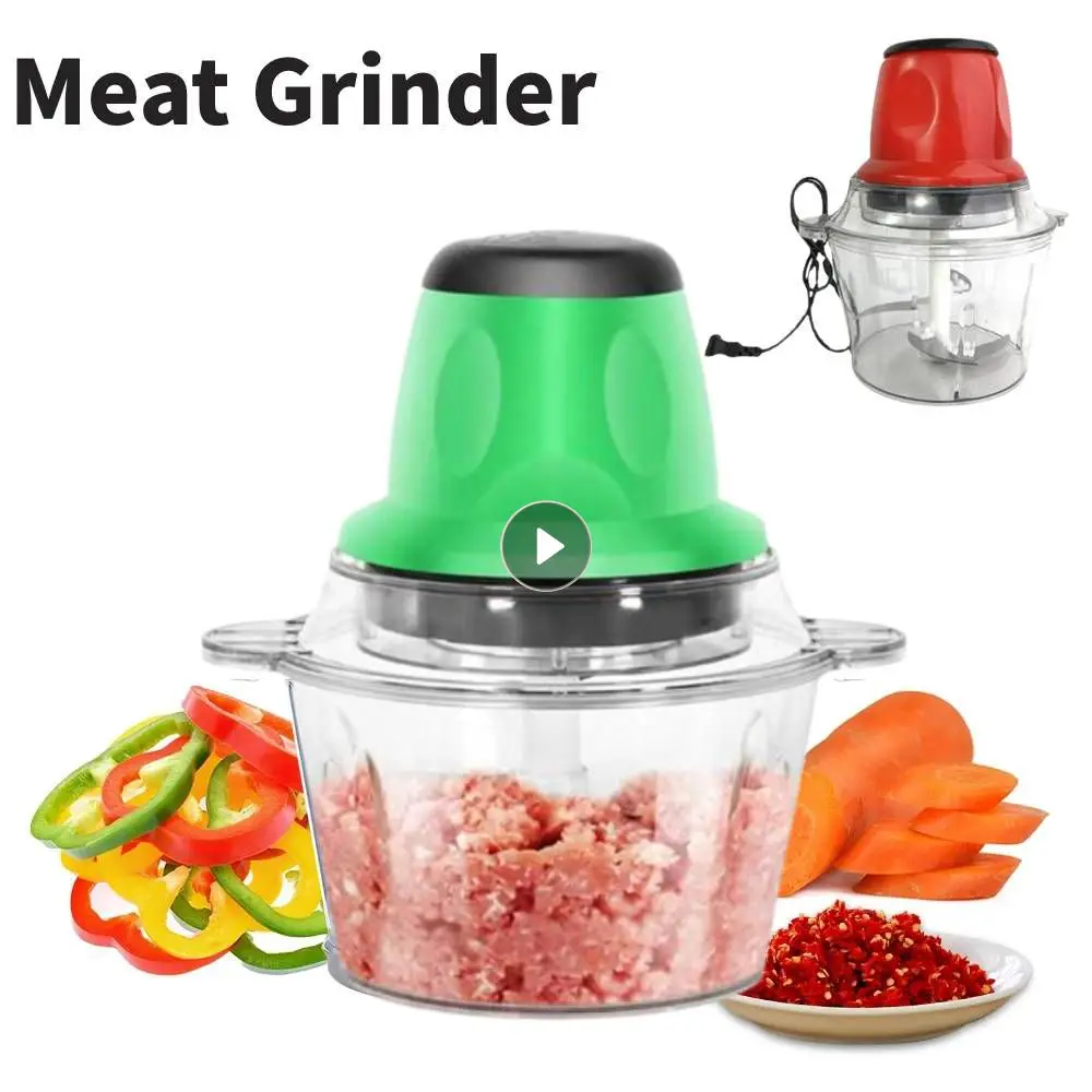 Electric Meat Grinders 2L Food Crusher Stainless Steel Multifunctional Vegetable Slicer Processor Chopper Kitchen Appliances