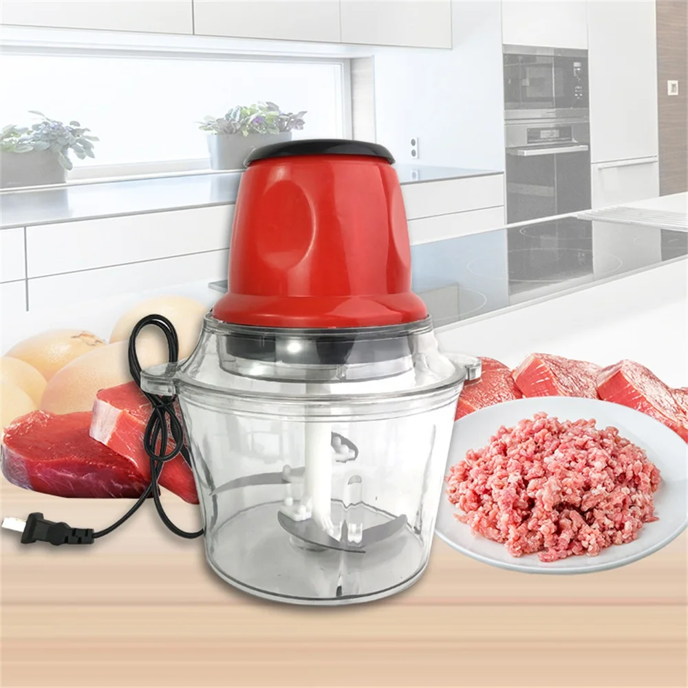 Electric Meat Grinders 2L Food Crusher Stainless Steel Multifunctional Vegetable Slicer Processor Chopper Kitchen Appliances