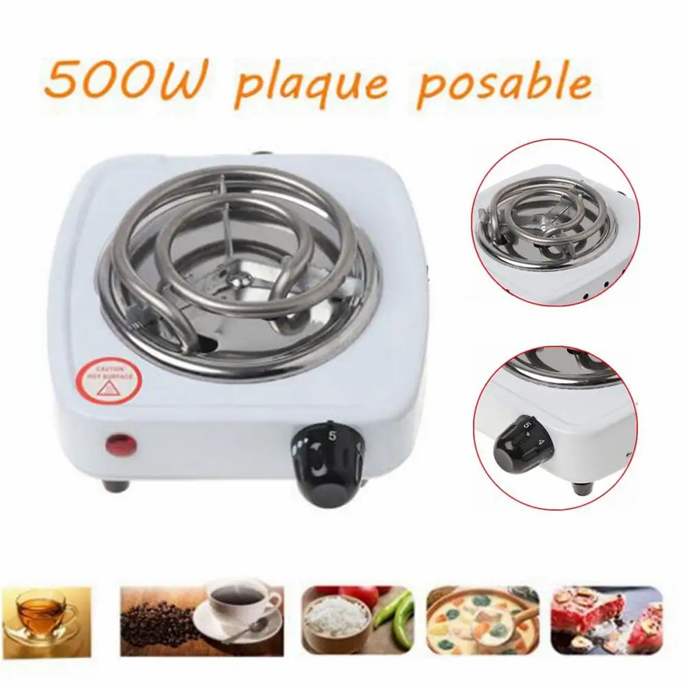 220V 500W Electric Stove Hot Plate Iron Burner Home Kitchen Cooker Coffee Heater EU Plug Household Cooking Appliances