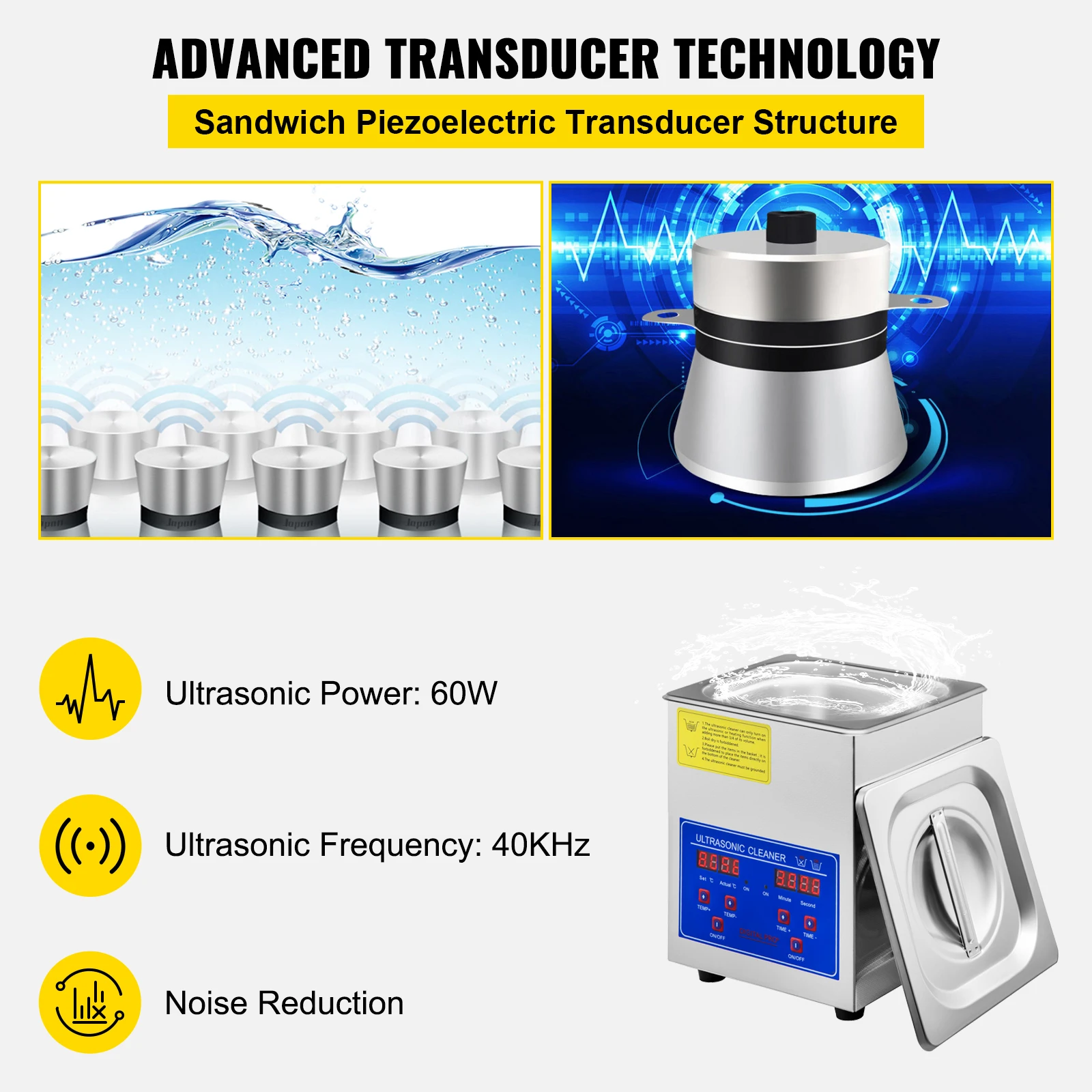 Ultrasound Home Appliances 1.3L 2L 3L 6L 10L 15L 22L 30L Ultrasonic Cleaner Lave-Dishes Portable Washing Machine Dishwasher